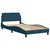 Krevet s madracem Dover plavi 100 x 200 cm baršunasti