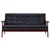 3-dijelni set sofa od umjetne kože crni