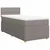 vidaXL Box spring postelja z vzmetnico taupe 90x200 cm blago