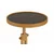 Hanah Home pomoćni sto Opus Yuvarlak 40, 40 cm, hrast / crni mermer