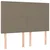 Vidaxl Posteljni okvir brez vzmetnice taupe 140x200 cm blago