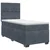 vidaXL Postelja boxspring z vzmetnico Temno siva 80 x 200 cm Žamet