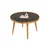Hanah Home klub sto Polen 80, 80 cm, hrast / crni mermer