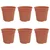 Okrugla saksija za cveće 6 pcs Crvena cigla O 17 x 14 cm