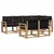Set vanjskih sofa s jastukom 7 pcs Bijela i crna