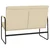Klupa krem 100x64x80 cm od tkanine