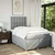 Vidaxl Boxspring postelja z vzmetnico svetlo siva 120x190 cm blago