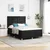 Vidaxl LED Box Spring Postelja z vzglavjem Črna 160 x 200 cm blago