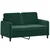 2-dijelni set sofa s jastucima tamnozeleni baršunasti