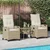 Vrtna stolica 2 pcs Bež i krema 56 x 60 x 112 cm