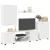 Set TV komoda Zidne 4 pcs Bijelo Konstruirano drvo