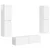 Set TV komoda 6 pcs Visoki sjaj bijela Konstruirano drvo