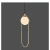 Viseča svetilka v zlati barvi s steklenim senčilom o 20 cm Arch – Squid Lighting