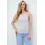 Trend Alacati Stili Ženska bluza bez rukava Alc-X13884, Brod izrez, Svetlosiva