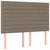Vidaxl LED posteljno vzglavje taupe 144x5x118/128 cm blago