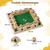 Costway Igra Shut The Box za 2-4 igralce z 2 kockama naravni borov les