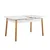 Hanah Home Set Trpezarijski sto, 2 trpezarijske stolice i klupa Santiago White Atlantic, Sivi