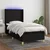 Vidaxl Box spring postelja z vzmetnico LED črna 80x200 cm blago