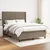 Vidaxl Box spring postelja z vzmetnico taupe 140x190 cm blago
