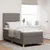 Vidaxl LED Box Spring Postelja z vzmetnico Taupe 90 x 200 cm blago