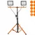 LED reflektor sa stativom 2xLED/100W/230V 4500K IP65 crna/narandžasta