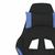 Igraća stolica od tkanine s osloncem za noge crna-Plava