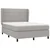 Vidaxl Box spring postelja z vzmetnico svetlo siva 140x200 cm blago