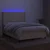 Vidaxl Box spring postelja z vzmetnico LED krem 140x190 cm blago