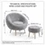 ATELIER DEL SOFA Fotelja i tabure Lida Grey