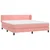 Vidaxl Box spring postelja z vzmetnico roza 180x200 cm žamet