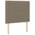 Vidaxl LED posteljno vzglavje taupe 100x5x118/128 cm blago