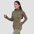 GymBeam Women‘s Pulse 1/2 Zip Running Sweatshirt Vetiver