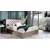 Boxspring postelja Wood 3 - 180x200 cm - temni hrast