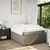 Vidaxl Box spring postelja z vzmetnico taupe 120x200 cm blago