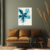 Canvas Slika na platnu Plavi akvarelni cvet 60x80cm, Sa ramom, Beli