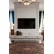 Hanah Home TV komoda Ilay, 180 cm, bela / travertin / srebrna
