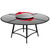 vidaXL Set iz poli ratana za 12 oseb okrogla miza in stoli črne barve