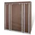 Vidaxl Garderobna omara iz blaga s predelki 45x150x176 cm rjava