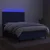 Greatstore Box spring postelja z vzmetnico LED modra 140x190 cm blago