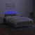 Vidaxl Box spring postelja z vzmetnico LED sv. siva 120x190 cm blago