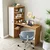 Hanah Home 2074 radni sto s policom 143,2 × 143,2 × 50 cm, atlantski bor / bela