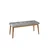 Hanah Home klupa Arwen, 105 cm, siva / prirodno drvo