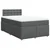 Vidaxl Box spring postelja z vzmetnico temno siva 120x200 cm blago