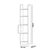 HANAH HOME Polica za knjige Esbi 103 White