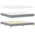 Vidaxl LED Box Spring Postelja Svetlo siva 200 x 200 cm blago