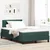 Vidaxl LED Box Spring Postelja Temno zelena 120 x 190 cm Žamet