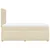 Vidaxl Box spring postelja z vzmetnico krem 120x190 cm blago