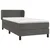 Vidaxl Box spring postelja z vzmetnico temno siva 80x200 cm žamet