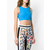 No Ka Oi - paneled crop top - women - Blue