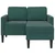 Sofa 2-sjed s ležaljkom u obliku slova L tamnozelena 125 cm